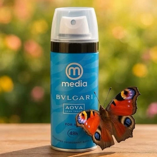 اسپری بدن مردانه مدیا مدل بولگاری Bvlgari حجم 200 میلی لیتر با رایحه خنک